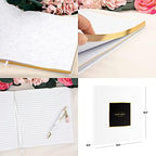 Andaz Press Personalized Wedding Guestbook with Gold Accents, Black Square with Gold Frame White Guest Sign in Guest Registry 120 Pages 8.5 X 8.5 Memories Book for DIY, Scrapbook, Photo Album - Image 5
