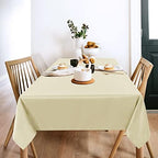 sancua 2 Pack Beige Tablecloths 60x120 Inch for 8 Feet Rectangle Tables - Image 2