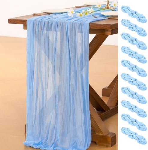 10 Pack Cheesecloth Table Runner Fall Boho Gauze Wedding Party Home Decor by Socomi