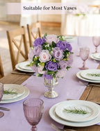 BLOSMON Wedding Rose Centerpieces Tables: Purple Lilac Pink Fake Roses - Image 6