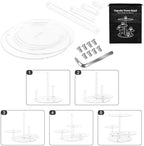 4 Tier Clear Cake and Cupcake Stand Combo for Birthday Party Decor, Acrylic Cupcake Tower Stand for 50 Cupcakes, Cupcake Holder Dessert Pastry Display for Wedding Baby Shower Tea Party - Image 4