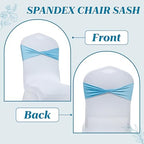 MDS Pack of 200 Spandex Chair Sashes Without Slider Buckles – Blue - Image 4