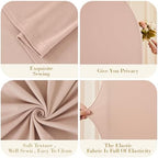 Nude Arch Covers Set of 2-7.2 and 6ft Nude Arch Backdrop Cover Spandex Wedding Balloon Arch Stand Covers for Baby Shower Birthday Party Bridal Shower Photo Arch Covers Stretchy Backdrop - Image 6