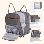 BabbleRoo Extra Large Diaper Bag Backpack, Expandable Baby Bag with Up to 50% More Capacity - Travel Essentials Baby Bag Tote with Changing Pad, Stroller Straps & Pacifier Case - Unisex, Dark Gray - Image 4