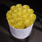 Prifroti 17 Flowers in a Luxury Suede Box, Birthday Gifts for Women, Preserved Flowers, Mothers Day Roses Gift for Mom, Yellow - Image 3
