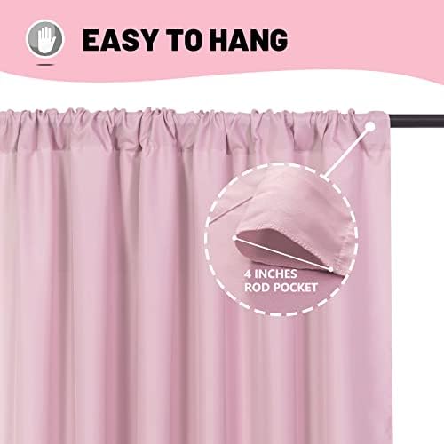 Pink Backdrop Curtain for Parties, Photography Backdrop, 5ft x 8ft, 2 PCS - Image 6