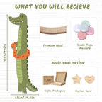 Personalized Name Kids Height Wall Chart - Crocodile Wood Height Chart - Image 4