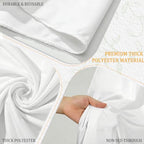Gallety White Backdrop Curtain for Wedding, Polyester Photography Backdrops Curtains - 20FT x 10FT Fabric Backdrop with Rod Pockets for Celebration,Birthday, Home Parites,Graduation Decorations - Image 2