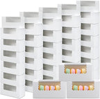 Ireer 60 Pcs 8x4x4 Inch Bakery Boxes with Window for Bread Cookie, White by Ireer
