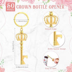 Ferreve 50 Sets Baby Shower Bottle Opener Favors Crown Charms, Fresh - Image 2