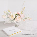 Andaz Press Personalized Wedding Guestbook with Gold Accents, Modern Custom Script White Guest Sign in Guest Registry 120 Pages 8.5 X 8.5 Memories Book for DIY, Scrapbook, Photo Album - Image 3
