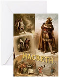 CafePress Vintage Macbeth Theatre Poster Greeting Cards Greeting Card (20-pack), Note Card with Blank Inside, Birthday Card Matte by CafePress