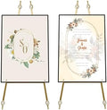 2pcs Wedding Welcome Sign Holder Portable Easel Display Stand for Poster Gold Metal Party Sign Stand Background Decor Tall Floor Easel Frame for Photo Reception Board Birthday Baby Bridal Shower Graduation (43.3''H) by Unknown