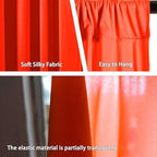10 x 7 Feet Orange A Backdrop Curtain for Partie, Background Curtains for Photoshoot, Birthday, Wedding, Halloween, Thanksgiving, Christmas Day, New Year Party Decorations 5Ft x 7Ft, 2 Panels - Image 3