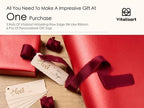 Vitalizart Red Wrapping Paper Set 30" Pearly-Lustre Ribbons & Gift Tags - Image 6