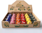Lacaser Beeswax Candles Bulk Set of 24, Bee Themed Votive Candles, Dripless & Smokeless & Unscented, Dia 1.77" x1.97" Each, 6 Assorted Colors by PureWaxPureNature