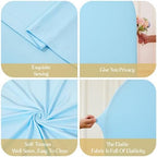Baby Blue Arch Backdrop Cover 7.2ft 6.6ft 6ft Arch Cover Set of 3 Arch Covers Stretchy Backdrop for Wedding Party Baby Shower Birthday Photography Spandex Arch Stand Covers Backdrop Curtains Decor - Image 6