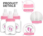 72 Mini Milk Bottles Favors - White Plastic Bottles for Baby Boy Shower Party Games & Decorations - Image 3