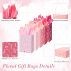 Kolldenn 100 Pcs Small Gift Bags Bulk, Pink, 8.27 x 5.91 x 3.15 Inch - Image 3