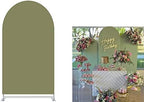 Pastel Olive Green Arch Backdrop Covers for Jungle Wild Birthday Party Decoration Arched Backdrop Stand Covers Baby Shower Wedding Arch Props NO-280-4x7ft by Iydamc