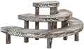 MyGift 3 Tier Torched Wood Cupcake Stand Dessert Display Riser Set of 3 by MyGiftHome