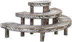 MyGift 3 Tier Torched Wood Cupcake Stand Dessert Display Riser Set of 3 by MyGiftHome