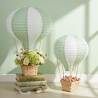 Meooeck 8 Sets Sage Green Hot Air Balloon Table Centerpieces Decor - Image 3