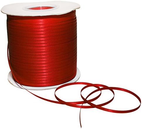 Morex Ribbon Double Face Satin Ribbon 1/8" X 500 YD Red Ribbon for Gift Wrapping, Birthday Gift Cards, Satin Dress for Women, Silk Ribbons for Crafts, Wedding Gifts for Couple by MorexRibbon