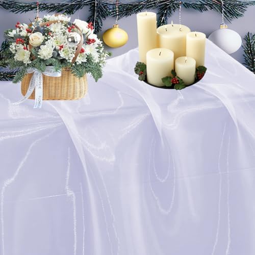 80 Yard Organza Fabric 44" Wide for Wedding Event Décor - White by MDS