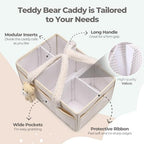 PeraBella Baby Diaper Caddy Organizer with Handle, Boy & Girl Shower Gift Basket, Portable Diaper Storage Basket Bin for Wipes, Newborn Baby Essentials Registry Search Must Haves, Car Caddy Organizer - Image 4
