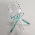 25 Personalized Ribbons Assesmbled Bows Custom Bridal Shower Favor Party Favors Wedding Bridesmaid Memorial Ribbons Funeral Baby Invitations Mis XV años Quinceanera (Aqua) - Image 3