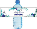 100 Floral Love Laughter and Happily Ever After Wedding Anniversary Water Bottle Labels Engagement Party Birthday by DesignThatSign