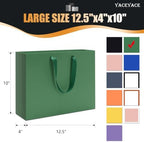YACEYACE Green Gift Bags Bulk, 20 Pack Green Gift Bags with Handles - Image 2