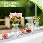 12 Pieces 3.5 Inch Glass Bud Vase Mini, Clear - Image 5