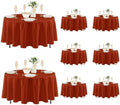 Fitable 8 Pack Rust Tablecloths 84 Inch Round for 36"-60" Tables by Fitable
