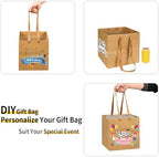 Aosric 12 Pack 12"x12"x12" Brown Square Gift Bags with Tissue Paper - Image 4