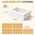 30pcs 14x10x4in Rectangular Quarter Sheet Cake Boxes with Window - Image 3