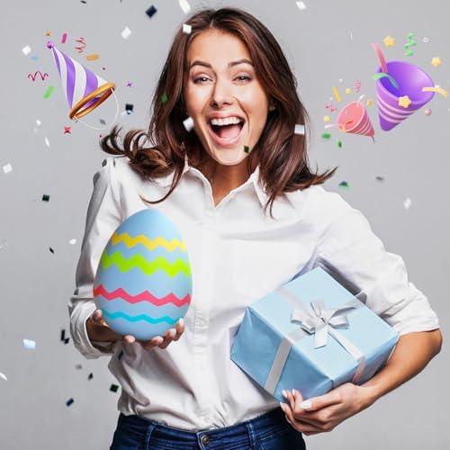 Vanhench 36" x 2400" (200') Sky Blue Wrapping Paper Roll - Image 5