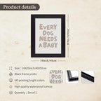 Vintage Framed Fun Kids Quotes Canvas Posters Every Dog Needs A Baby Wall Art Modern Trendy Minimalist Toddler Prints Playing Print For Nursery Room Wall Decor 16x20 inch - Image 2