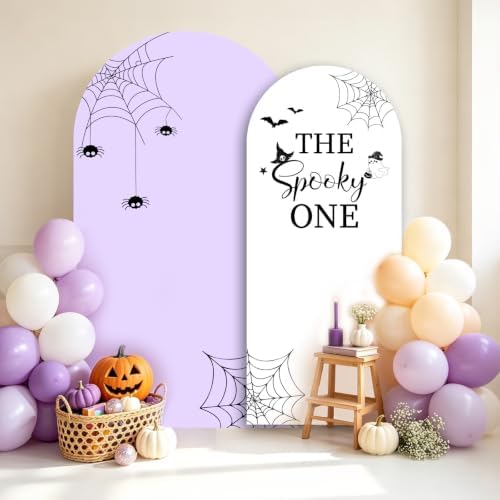 Serencatcher Halloween Spooky One Birthday Arch Cover Purple 7.2FT 6FT 2Pcs - Image 5
