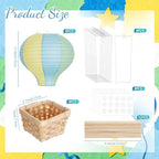 Meooeck 8 Sets Blue Yellow Green Hot Air Balloon Table Centerpieces Decor - Image 2