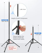 Hemmotop T-Shape Photo Backdrop Stand Portable 7x5ft (HxW) - Image 2