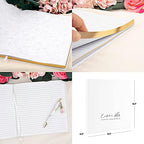 Andaz Press Personalized Wedding Guestbook with Gold Accents, Minimal Modern White Guest Sign in Guest Registry 120 Pages 8.5 X 8.5 Memories Book for DIY, Scrapbook, Photo Album - Image 5