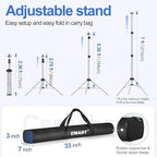 EMART Backdrop Stand 10x7FT Adjustable Back Drop Stand for Party -Silver - Image 4