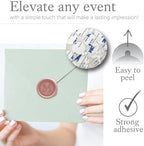 Infusion Wax Seal Baby Stickers - Elegant Self-Adhesive Baby Shower Envelope Seals in 12 Color Options - Perfect for Invitations, Cards, & Party Favors - 25 Pack (Baby Boy) - Image 6