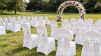 Satin Chair Sashes Bows 50 Pack Universal Polyester Chair Ribbons for Wedding Anniversary Retirement Party Birthday Engagement Banquet Graduation Outdoor Events Decor (White, 50 pcs) - Image 5