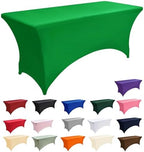 10-Pack 6ft Spandex Table Covers for Rectangle Standard Folding Tables - Wrinkle Resistant Stretch Tablecloths - Ultimate Fitted Table Protector for Parties, Banquet, Wedding - Image 3