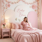 3 Pcs Baby Shower Arch Backdrop Cover Baby in Bloom Photo Background Decor - Image 6