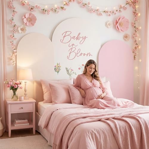 3 Pcs Baby Shower Arch Backdrop Cover Baby in Bloom Photo Background Decor - Image 6