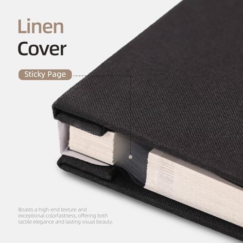 Vienrose Large Photo Album Self Adhesive for 4x6 8x10 10x12 Pictures Scrapbook Album DIY Scrap Book 40 Sticky Pages with A Metallic Pen 13"x12.6"40 Pages - Image 5